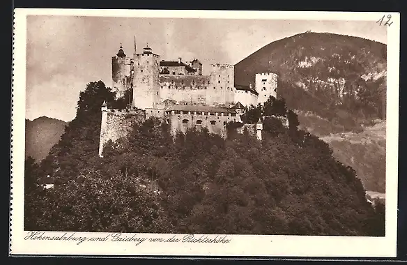 AK Hohensalzburg, Ansicht mit Gaisburg von der Richterhöhe