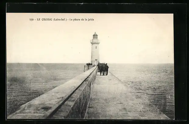 AK Le Croisic, Le Phare de la jetée