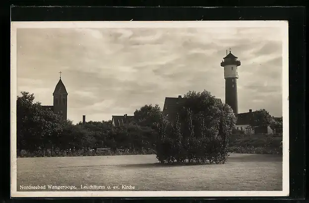 AK Wangerooge, Leuchtturm und ev. Kirche