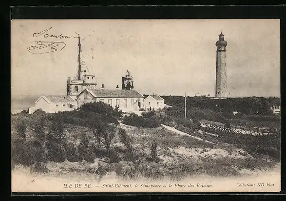 AK Ile de Ré, Saint-Clément, le Sémaphore et le Phare des Baleines