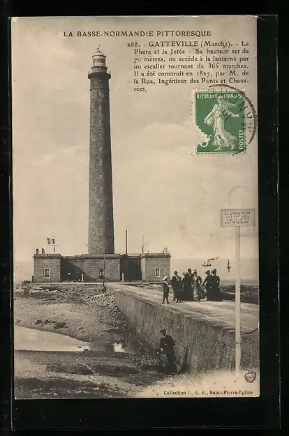 AK Gatteville, le Phare et la Jetée