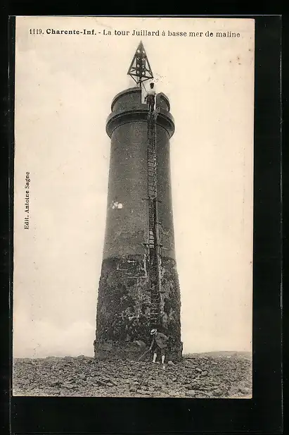 AK Marennes, La Tour Juillard a basse Mer de Maline, Leuchtturm