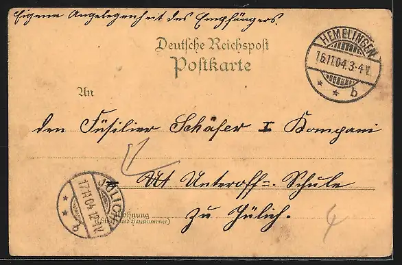 Mondschein-Lithographie Bonn a. Rh., Rheinbrücke