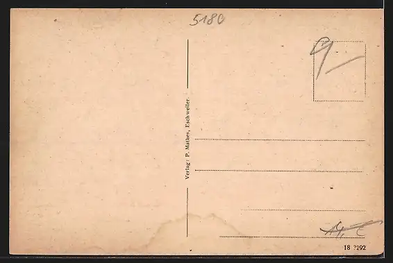 AK Eschweiler, Reichsbank mit Strasse