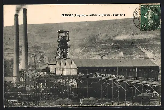 AK Cransac, Aciéries de France, Puits No. 1