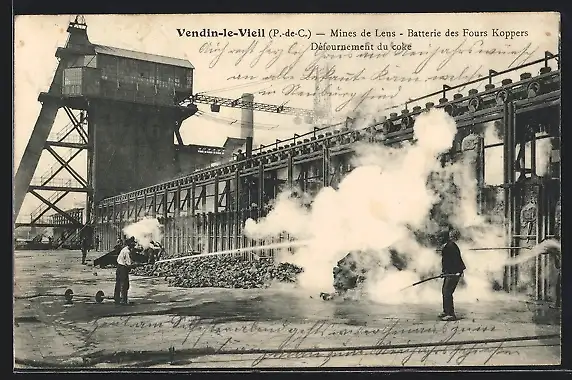 AK Vendin-le-Vieil, Mines de Lens, Batterie des Fours Koppers