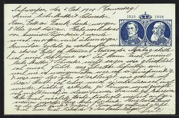 AK Belgien, Portrait von Königen, Ganzsache