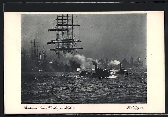 AK Hamburg, 31. Deutscher Philatelistentag und Postwertzeichen-Ausstellung 1925, Hafen mit Segelschiff, Ganzsache