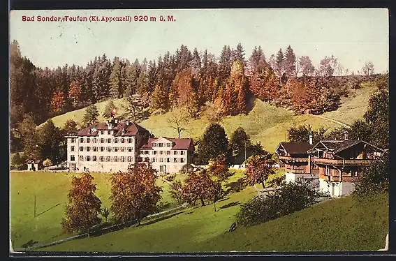 AK Teufen, Bad Sonder, Gebäude im Sonnenschein