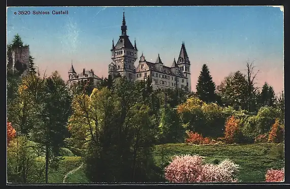 AK Tägerwilen, Blick zum Schloss Castell