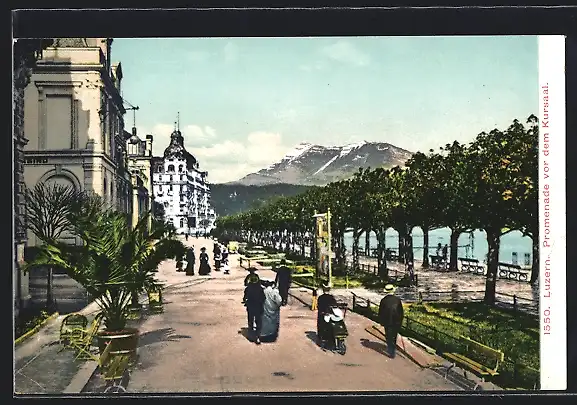 AK Luzern, Promenade vor dem Kursaal