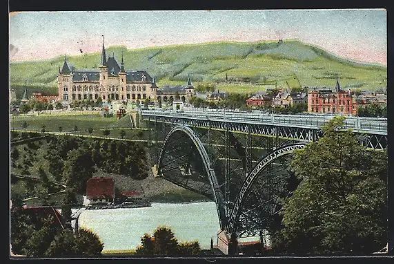 AK Bern, Kirchenfeldbrücke, historisches Museum und der Gurten