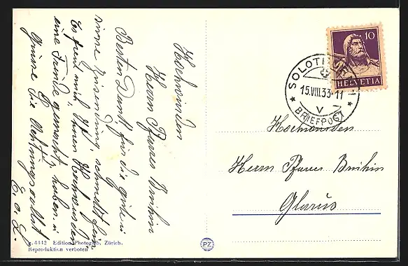 AK Solothurn, Panorama mit Rötibrücke