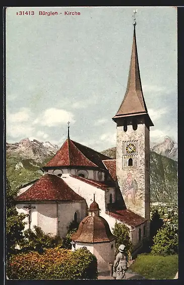 AK Bürglen, Blick zur Kirche