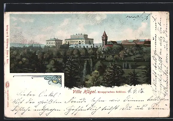 AK Essen /Ruhr, Villa Hügel, Krupp`sches Schloss