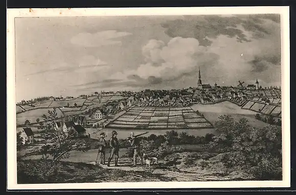 Künstler-AK Solingen, Ortsansicht 1829, H. Knotte