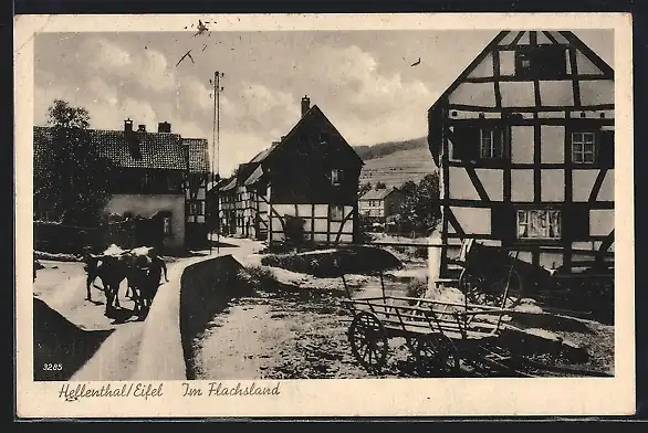 AK Hellenthal-Eifel, Fachwerkhäuser im Ortskern