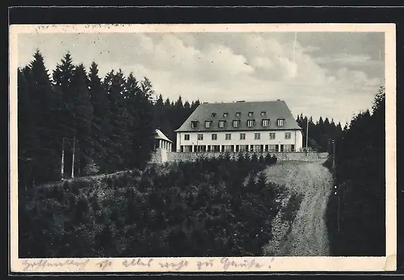 AK Meschede i. W., Wander- und Ferienheim Haus Dortmund