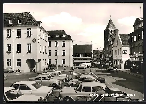 AK Rheine i. W., Partie am Rathaus