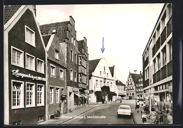 AK Rheine i. W., Partie in der Marktstrasse