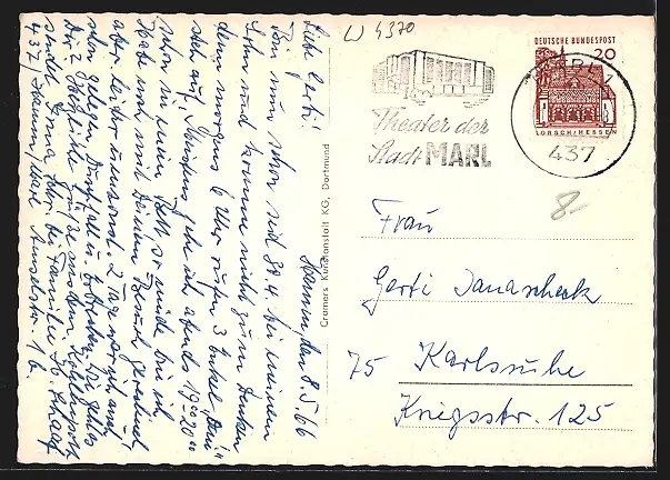 AK Marl /Westf., Zeche Auguste-Viktoria, Paracelsus-Klinik, Freibad im Volkspark