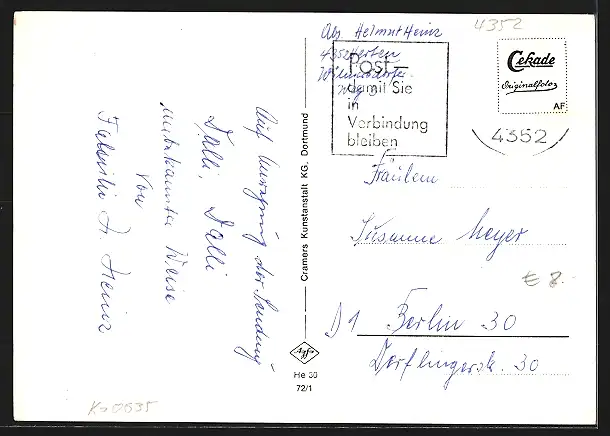 AK Herten /Westfalen, Ewaldstrasse mit Geschäft, Theodor-Fliedner-Heim, Antoniusdenkmal