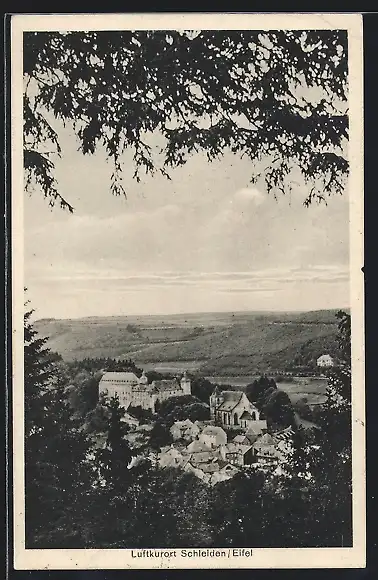 AK Schleiden /Eifel, Teilansicht mit Kirche