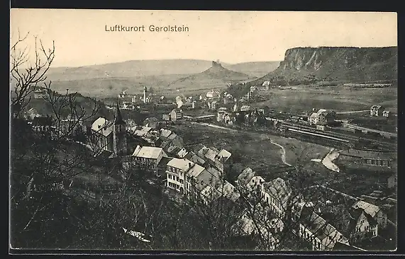 AK Gerolstein / Eifel, Gesamtansicht aus der Vogelschau