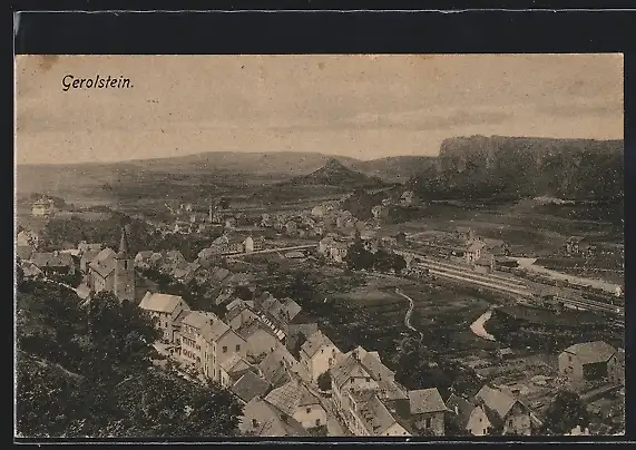 AK Gerolstein, Teilansicht mit Kirche