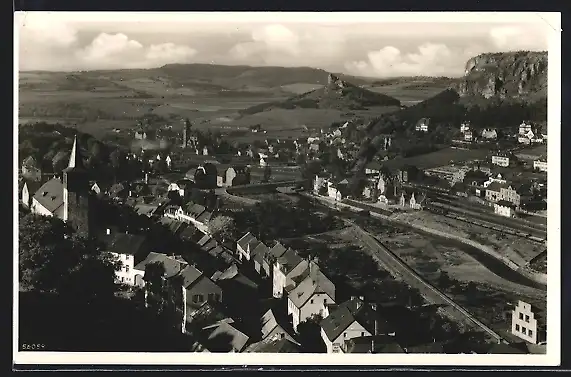 AK Gerolstein /Eifel, Teilansicht mit den Eifel-Dolomiten