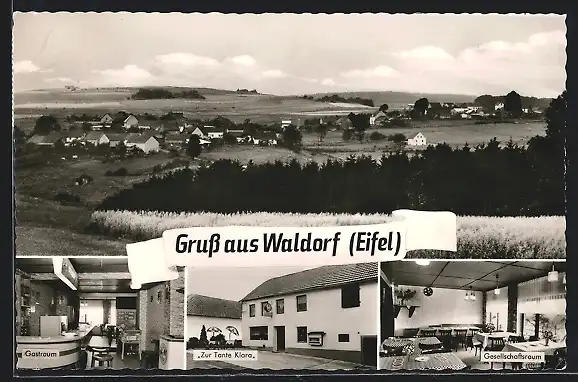 AK Waldorf /Eifel, Gasthaus Zur Tante Klara, Innenansichten