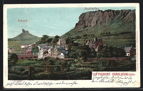 AK Gerolstein, Blick auf Munterley und die Auburg