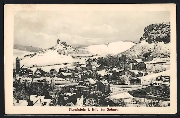 AK Gerolstein, Ortsansicht im Winter