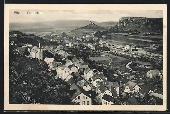 AK Gerolstein /Eifel, Teilansicht mit Kirche