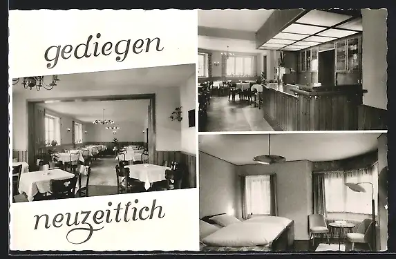 AK Heimbach /Eifel, Hotel zur Talsperre, Innenansichten