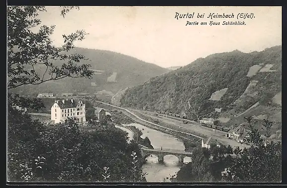 AK Heimbach /Eifel, Hotel Haus Schönblick im Rurtal