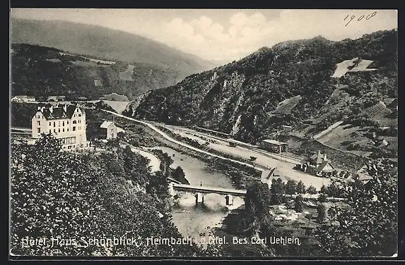 AK Heimbach /Eifel, Hotel Haus Schönblick Carl Uehlein