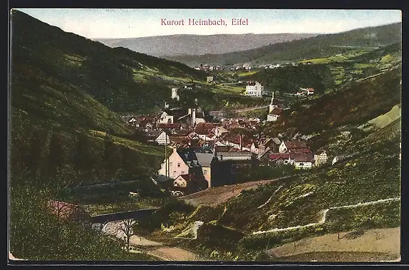 AK Heimbach /Eifel, Teilansicht mit Kirche