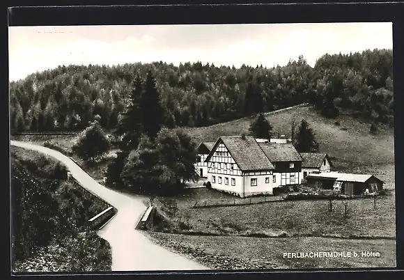 AK Höfen /Kreis Monschau, Gasthaus und Pension Perlbachermühle Theissen