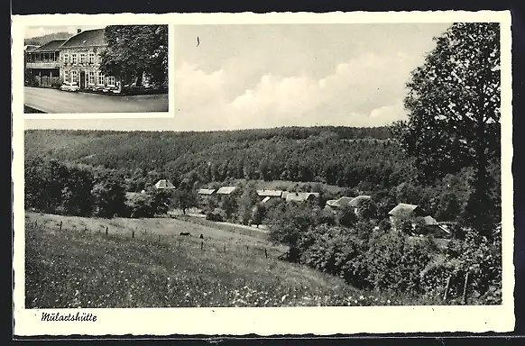 AK Mulartshütte, Gasthaus Roentgen, Panorama