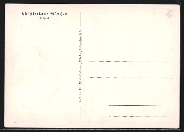AK München, Künstlerhaus, Festsaal, Lenbachplatz