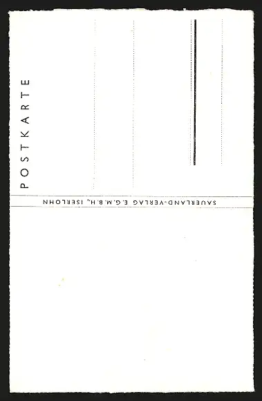 AK Soest, Blick über die Dächer zur Kirche im Frühling