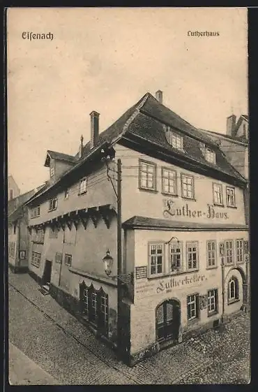 AK Eisenach, Luther-Haus mit Lutherkeller