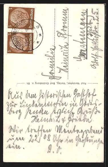 AK Godesberg /Rh., Gasthaus zur Lindenwirtin und Burg, Portrait Ännchen, 