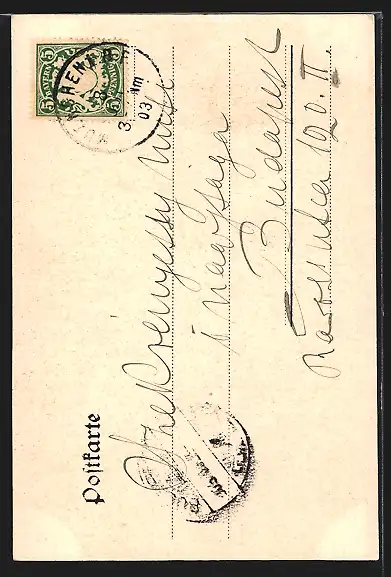 AK München, Altes Rathaus mit Strasse