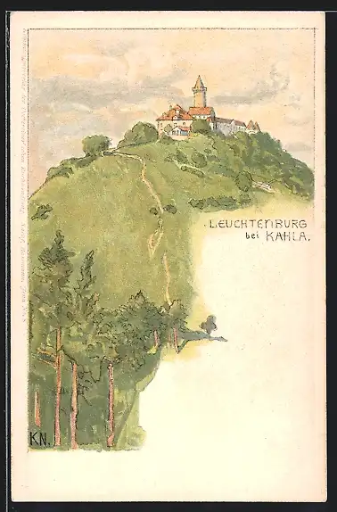 Lithographie Seitenroda, Leuchtenburg