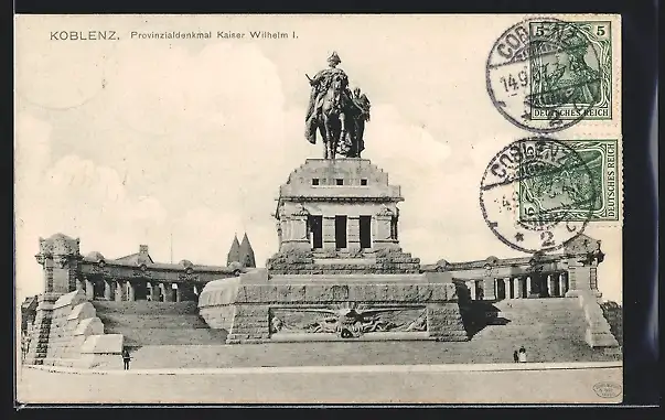 AK Koblenz, Provinzialdenkmal Kaiser Wilhem I.