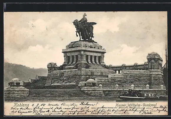 AK Koblenz, Kaiser Wilhelm-Denkmal