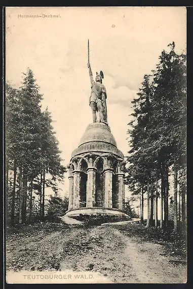 AK Teutoburger Wald, Hermanns-Denkmal mit naher Umgebung
