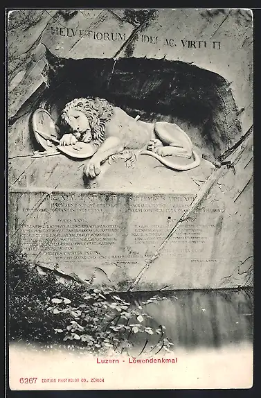 AK Luzern, Löwendenkmal